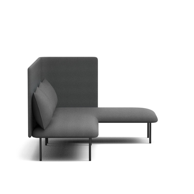 Dark Gray QT Adaptable Lounge Sofa + Right Chaise,Dark Gray,hi-res image number 4