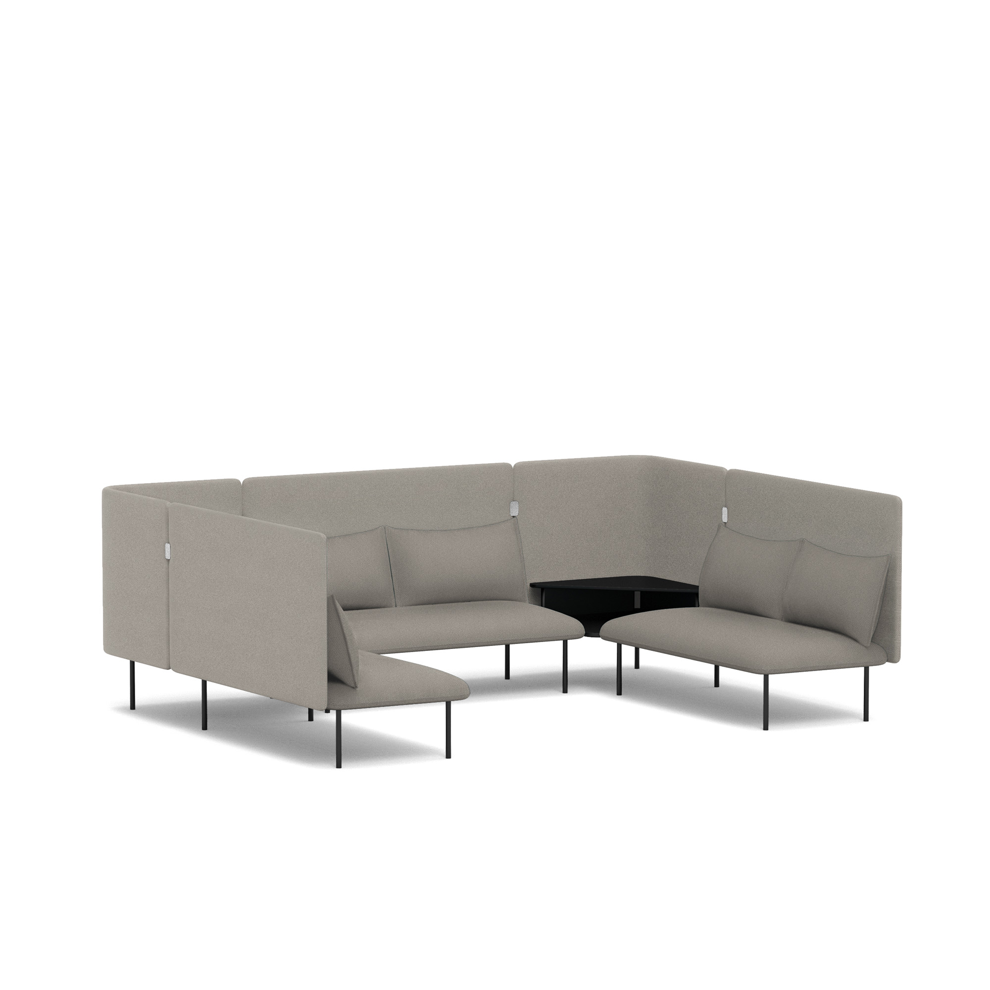 Gray QT Adaptable Collab Lounge Sofa | Poppin