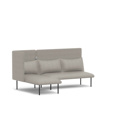 Gray QT Adaptable Lounge Sofa + Left Chaise