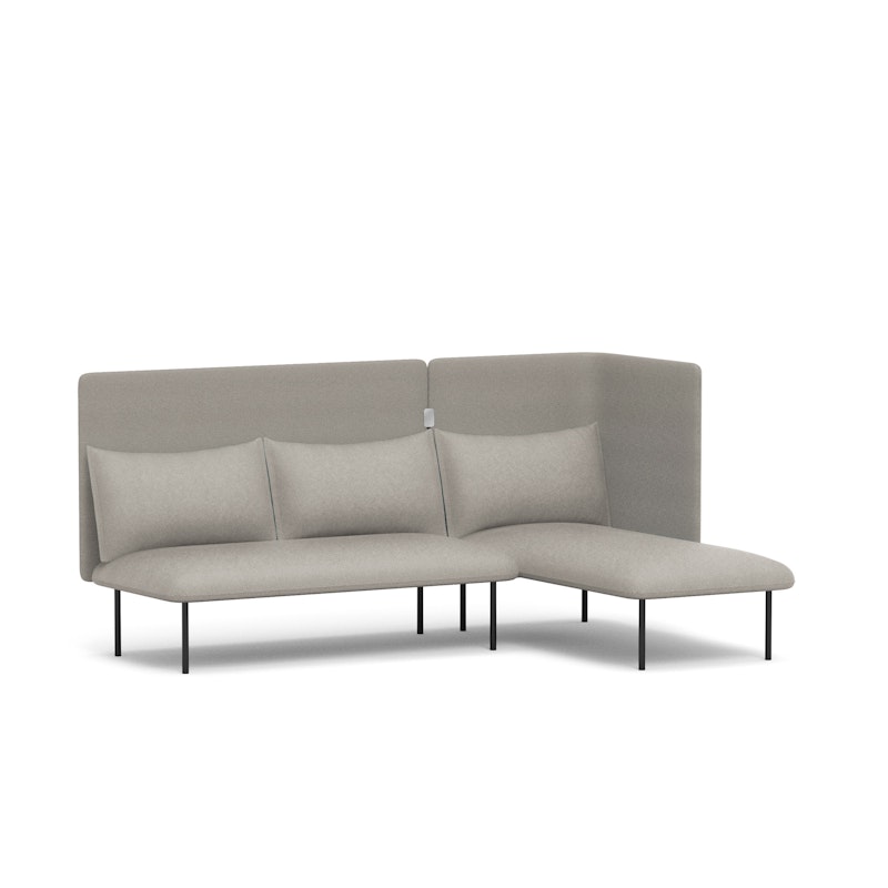 Gray QT Adaptable Lounge Sofa + Right Chaise,Gray,hi-res image number 1