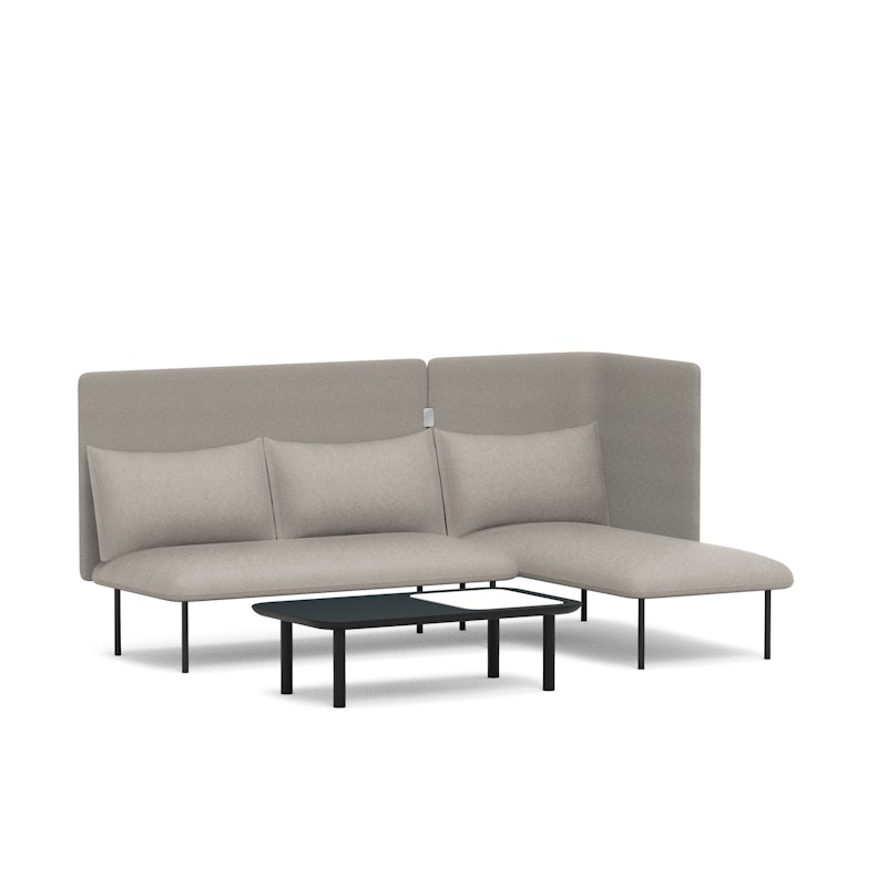 Gray QT Adaptable Lounge Sofa + Right Chaise,Gray,hi-res image number 3