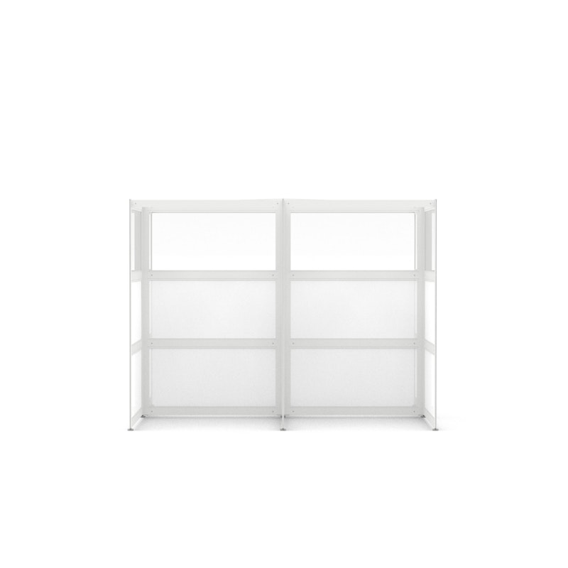 Hone Space for 4, Private, White Beams with Clear Glass + White Glass,White,hi-res image number 3.0