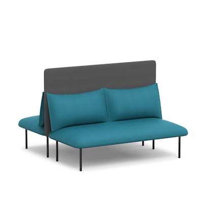 Teal + Dark Gray QT Adaptable Back to Back Lounge Sofa