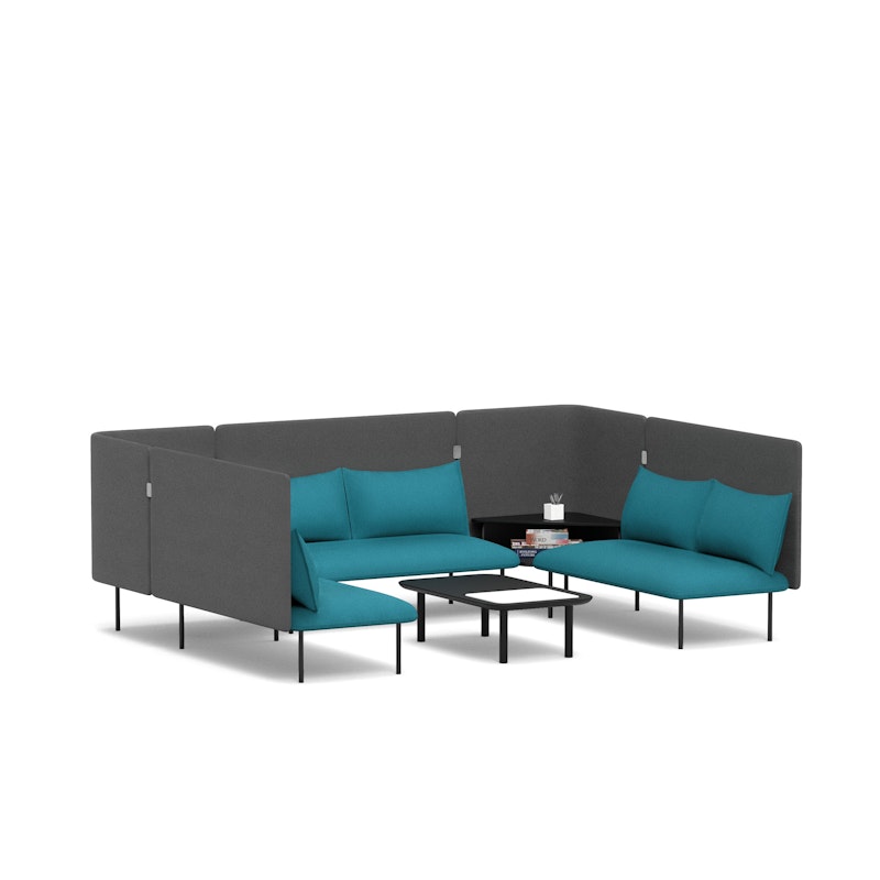 Teal + Dark Gray QT Adaptable Collab Lounge Sofa,Teal,hi-res image number 2.0