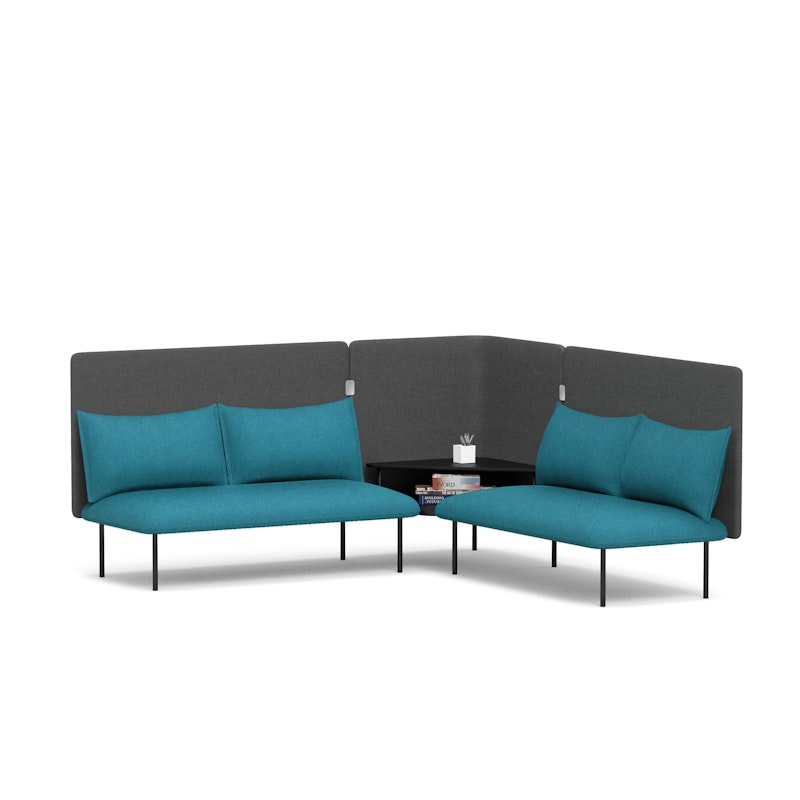 Teal + Dark Gray QT Adaptable Corner Lounge Sofa,Teal,hi-res image number 2.0