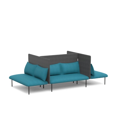 Teal + Dark Gray QT Adaptable Focus Lounge Sofa