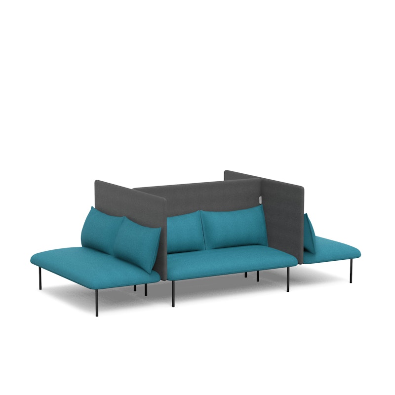 Teal + Dark Gray QT Adaptable Focus Lounge Sofa,Teal,hi-res image number 1