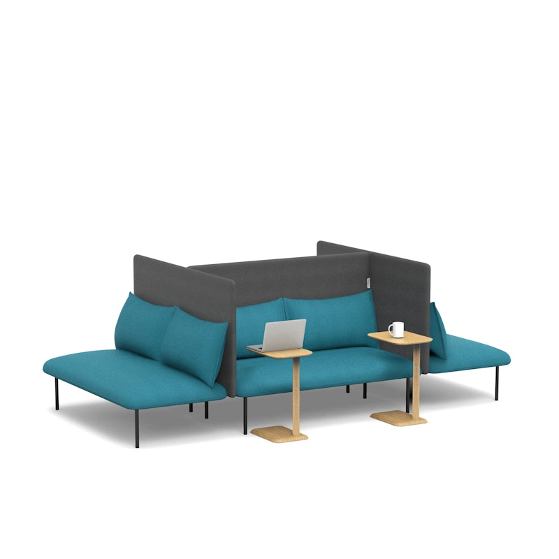 Teal + Dark Gray QT Adaptable Focus Lounge Sofa,Teal,hi-res image number 3