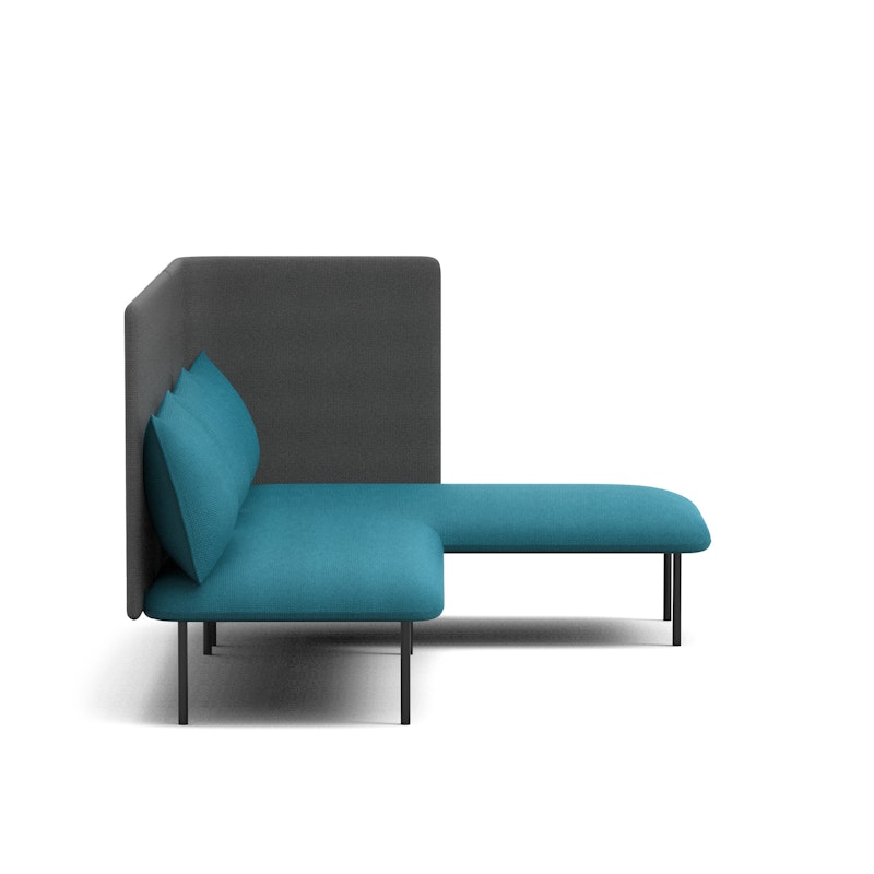 Teal + Dark Gray QT Adaptable Lounge Sofa + Right Chaise,Teal,hi-res image number 3.0