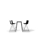 White Series A Standing Table 57x27", Charcoal Legs + Black Key Stools Set,Black,hi-res
