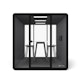 White Series A Standing Table 72x30", Charcoal Legs + Charcoal Upbeat Stools Set,Charcoal,hi-res