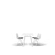 White Series A Table 57x27", White Legs + White Key Side Chairs Set,White,hi-res