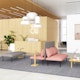 Blush + Gray QT Adaptable Back to Back Lounge Sofa,Blush,hi-res