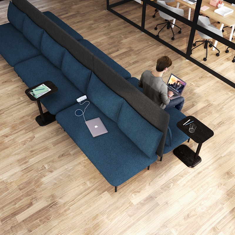 Brick + Dark Gray QT Adaptable Back to Back Lounge Sofa,Brick,hi-res image number 6