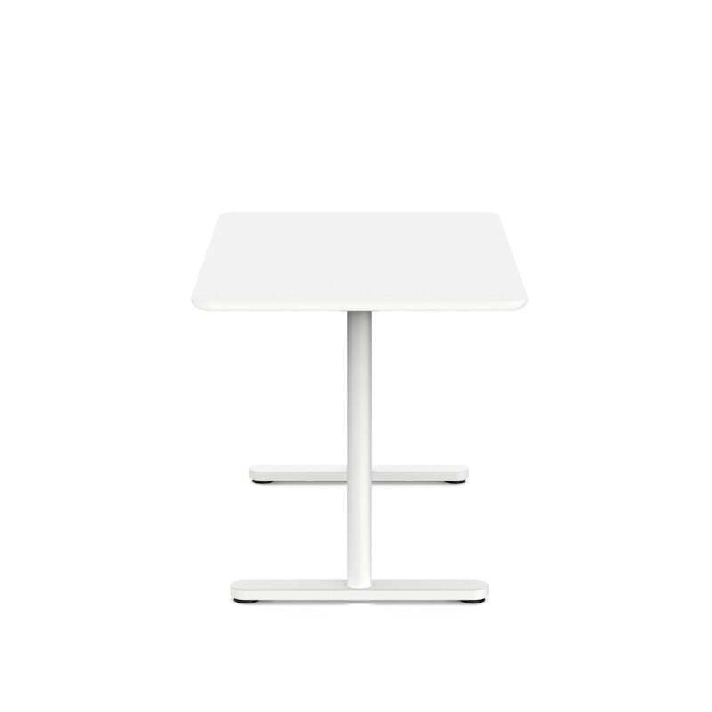 Raise Fixed Height Single Desk, White, 48", White Legs,White,hi-res image number 3.0