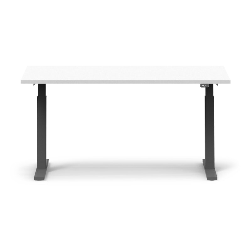 Series L 2S Adjustable Height Single Desk, White, 60", Charcoal Legs,White,hi-res image number 4.0
