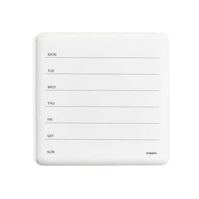 White Magnetic Weekly Dry Erase Board