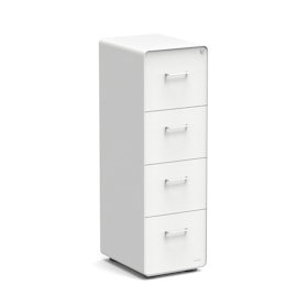 White Stow 4-Drawer Vertical File Cabinet,White,hi-res