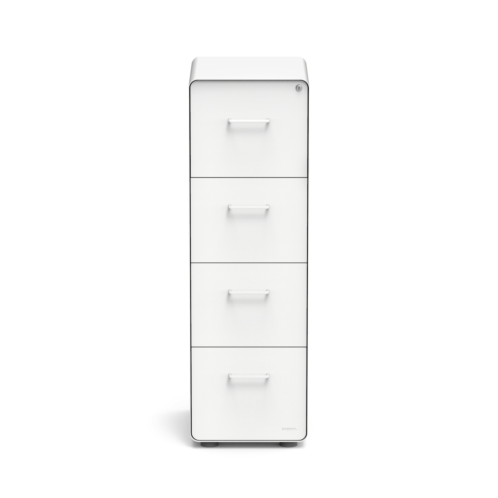 White vertical shop file cabinet