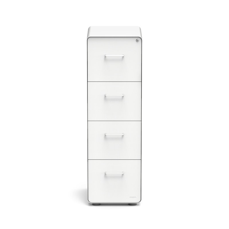 White Stow 4-Drawer Vertical File Cabinet,White,hi-res image number 3