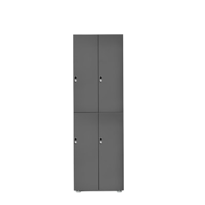 Charcoal Stash Digital 4-Door Coat Locker,Charcoal,hi-res