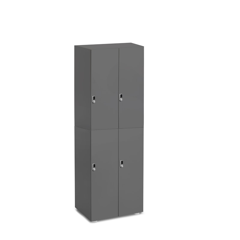 Charcoal Stash Digital 4-Door Coat Locker,Charcoal,hi-res image number 1