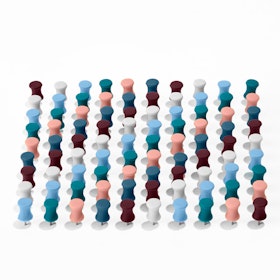 Contemporary Assorted Push Pins, Set of 100