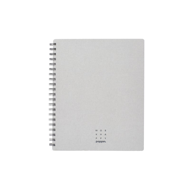 Light Gray Work Happy 1-Subject Spiral Notebook,Light Gray,hi-res image number 2