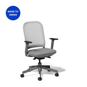 Made to Order Maxwell Task Chair, Medley Gray + Vivid Silver Maxwell Task Chair, Charcoal Frame,Medley Gray,hi-res