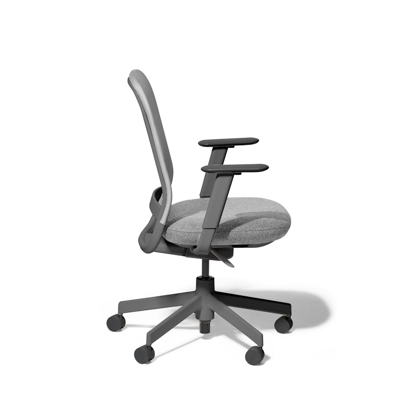 Made to Order Maxwell Task Chair, Medley Gray + Vivid Silver Maxwell Task Chair, Charcoal Frame,Medley Gray,hi-res image number 2.0