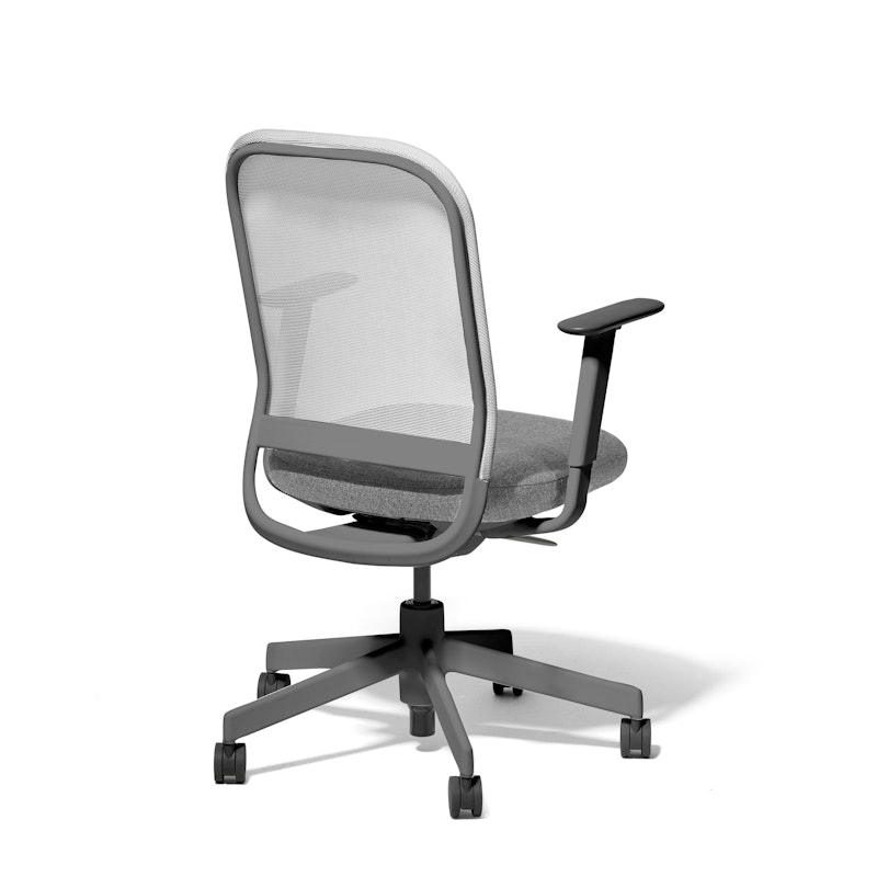 Made to Order Maxwell Task Chair, Medley Gray + Vivid Silver Maxwell Task Chair, Charcoal Frame,Medley Gray,hi-res image number 4