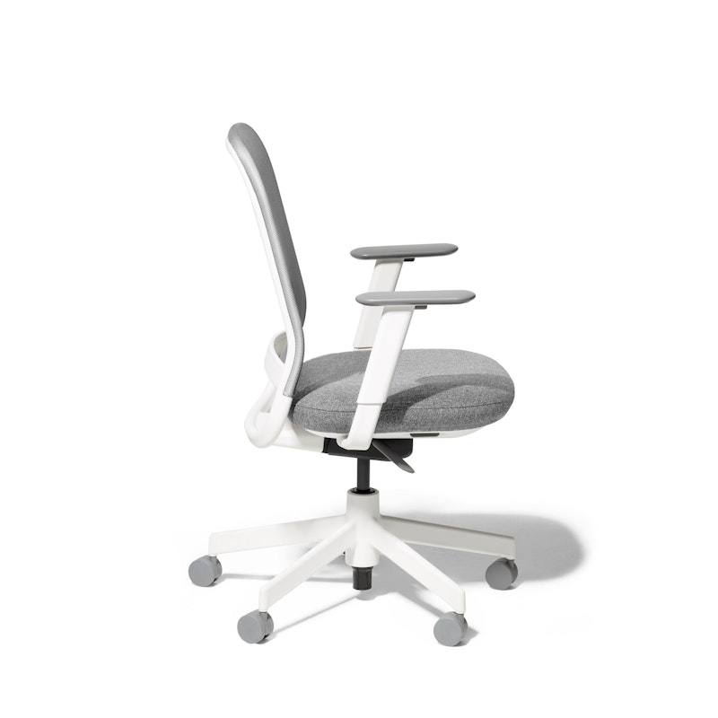 Made to Order Maxwell Task Chair, Medley Gray + Vivid Silver Maxwell Task Chair, White Frame,Medley Gray,hi-res image number 2.0