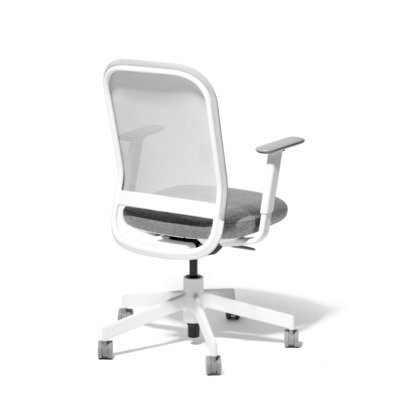 Made to Order Maxwell Task Chair, Medley Gray + Vivid Silver Maxwell Task Chair, White Frame,Medley Gray,hi-res image number 3.0