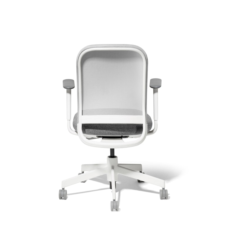 Made to Order Maxwell Task Chair, Medley Gray + Vivid Silver Maxwell Task Chair, White Frame,Medley Gray,hi-res image number 5