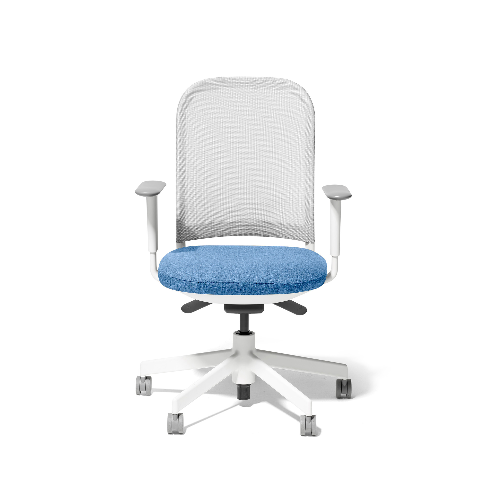 Made to Order Maxwell Task Chair, Medley Blue + Vivid Silver Maxwell Task Chair, White Frame,Medley Blue,hi-res