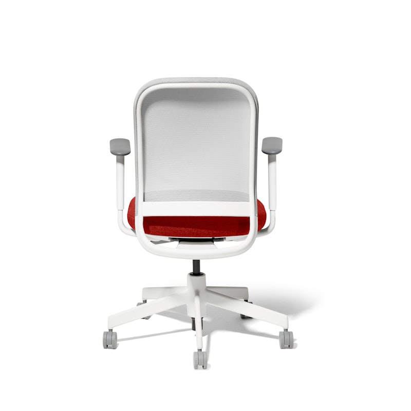 Made to Order Maxwell Task Chair, Medley Red + Vivid Silver Maxwell Task Chair, White Frame,Medley Red,hi-res image number 4.0