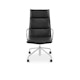 Black Meredith Meeting Chair, High Back, Nickel Frame,Black,hi-res