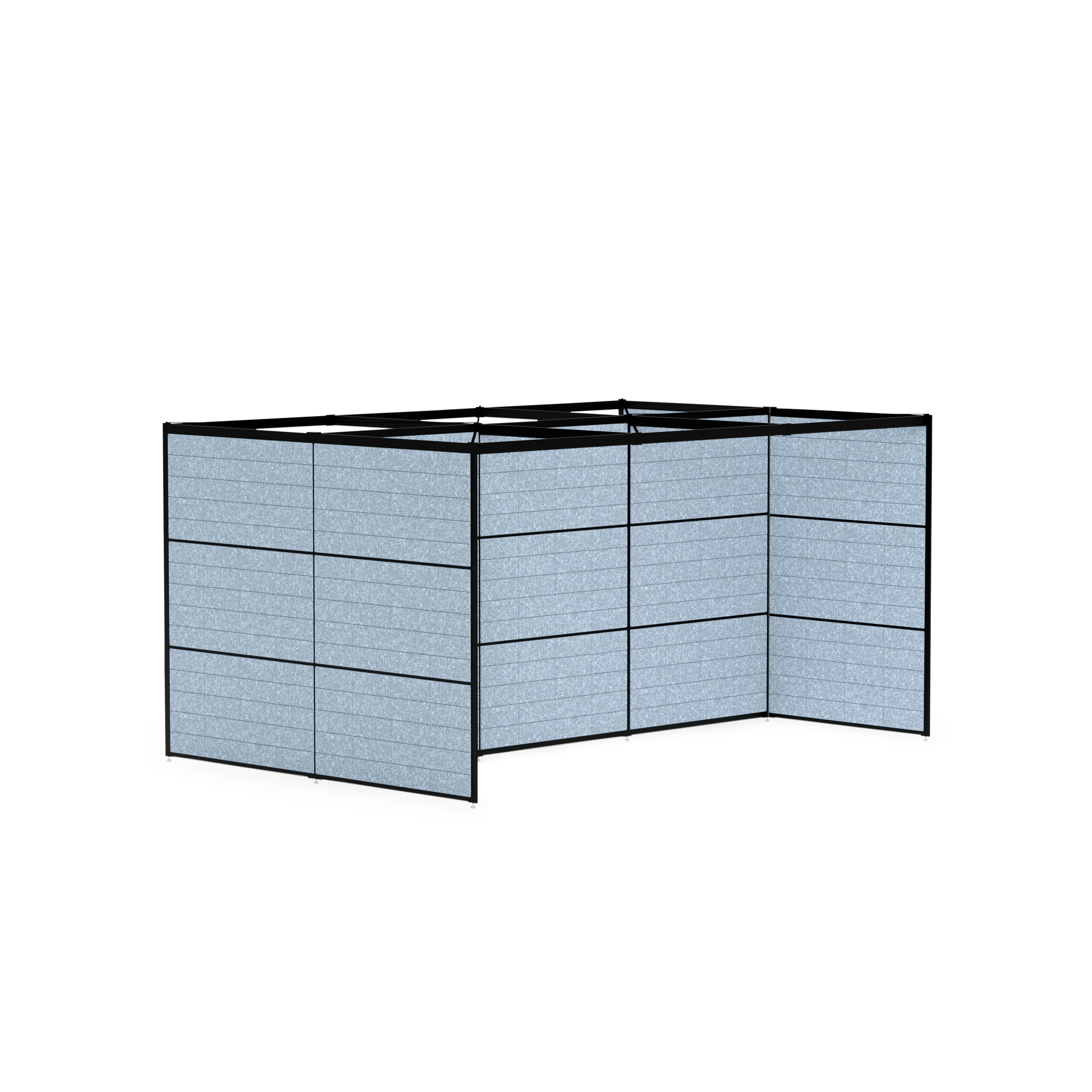 Refocus Space, Private, Black Beams with Blue Quartz Acoustic Panels + Clear Glass,Black,hi-res