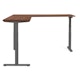 Series L Adjustable Height Corner Desk, Walnut with Charcoal Base, Left Handed,Walnut,hi-res