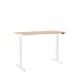 Series L Adjustable Height Single Desk, Natural Oak, 57", White Legs,Natural Oak,hi-res