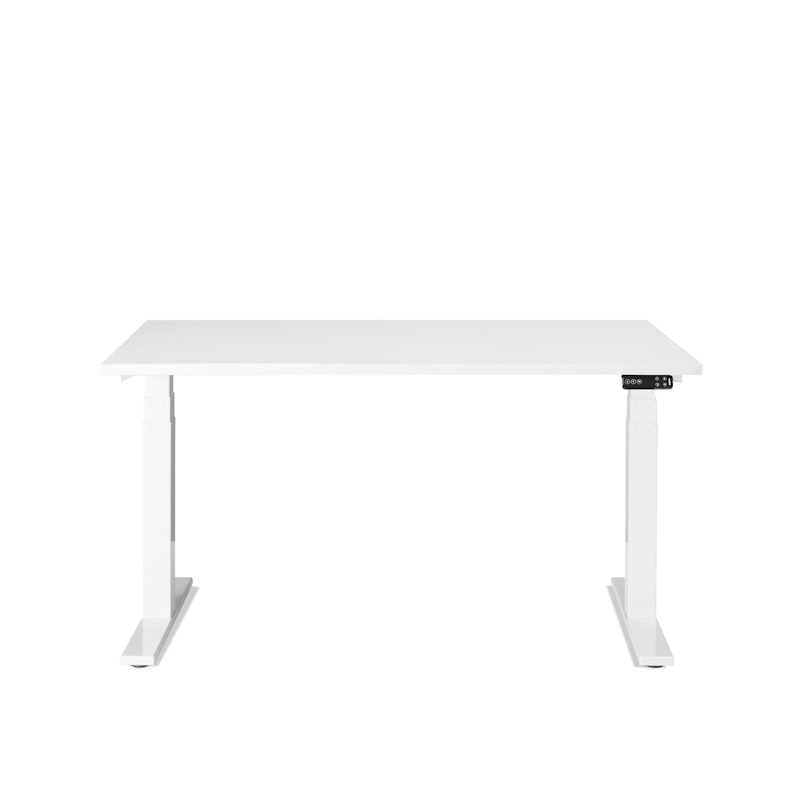 Series L Adjustable Height Single Desk, White, 47", White Legs,White,hi-res image number 2