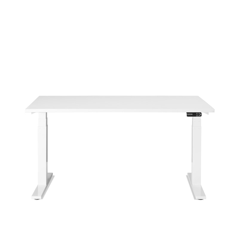 Series L Adjustable Height Single Desk, White, 57", White Legs,White,hi-res image number 1.0