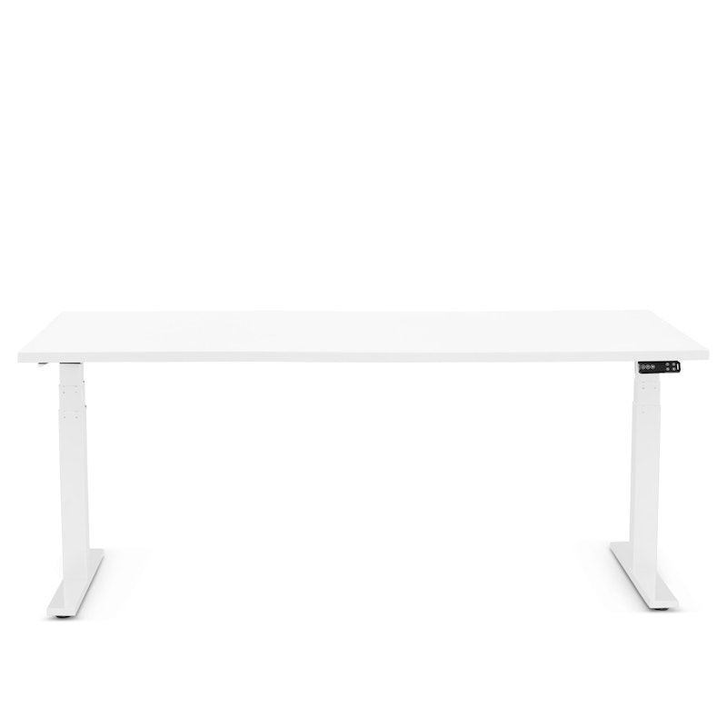 Series L Adjustable Height Single Desk, White, 72", White Legs,White,hi-res image number 0.0