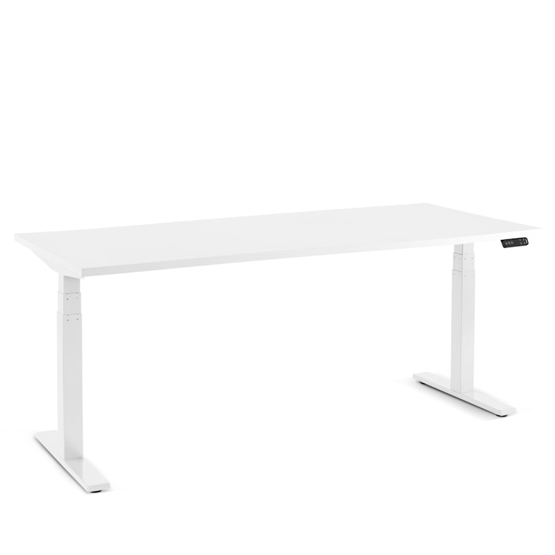 Series L Adjustable Height Single Desk, White, 72", White Legs,White,hi-res image number 1.0