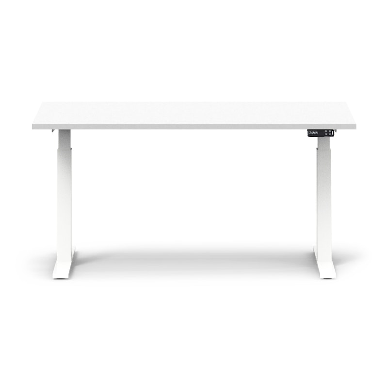 Series L Adjustable Height Single Desk, White, 60", White Legs,White,hi-res image number 1.0
