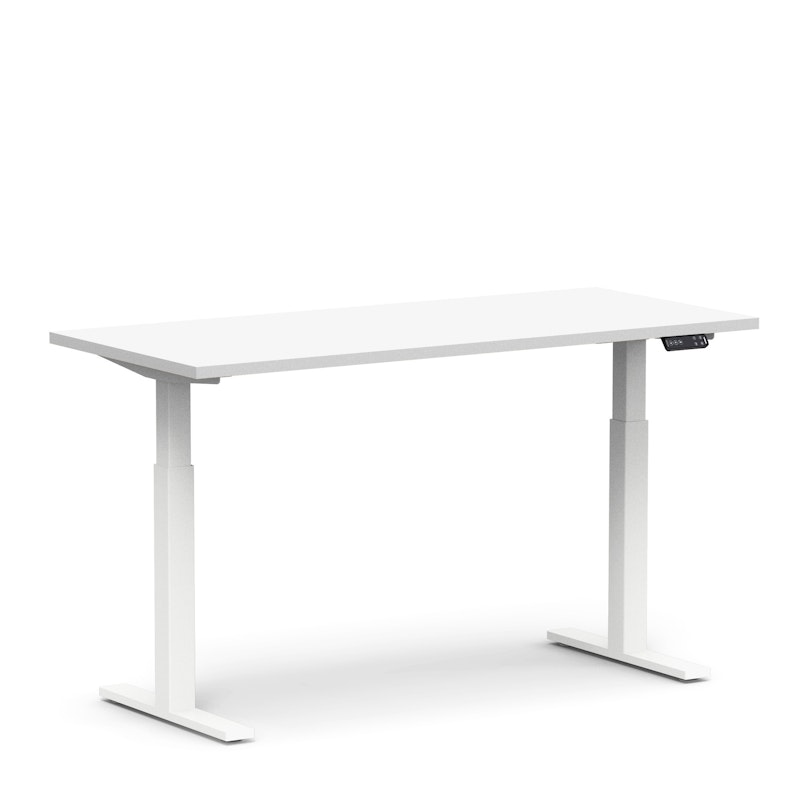 Series L Adjustable Height Single Desk, White, 60", White Legs,White,hi-res image number 2.0