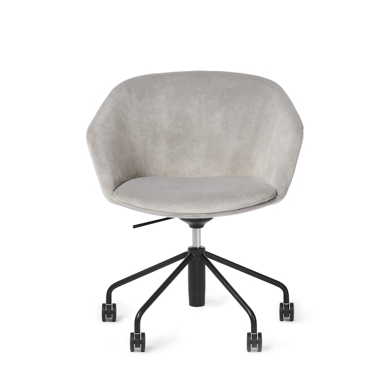 Gray Velvet Pitch Meeting Chair,Gray,hi-res image number 2