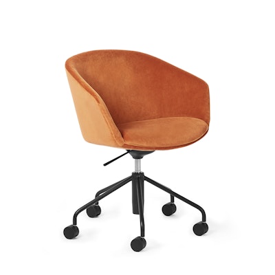 Terracotta Velvet Pitch Meeting Chair