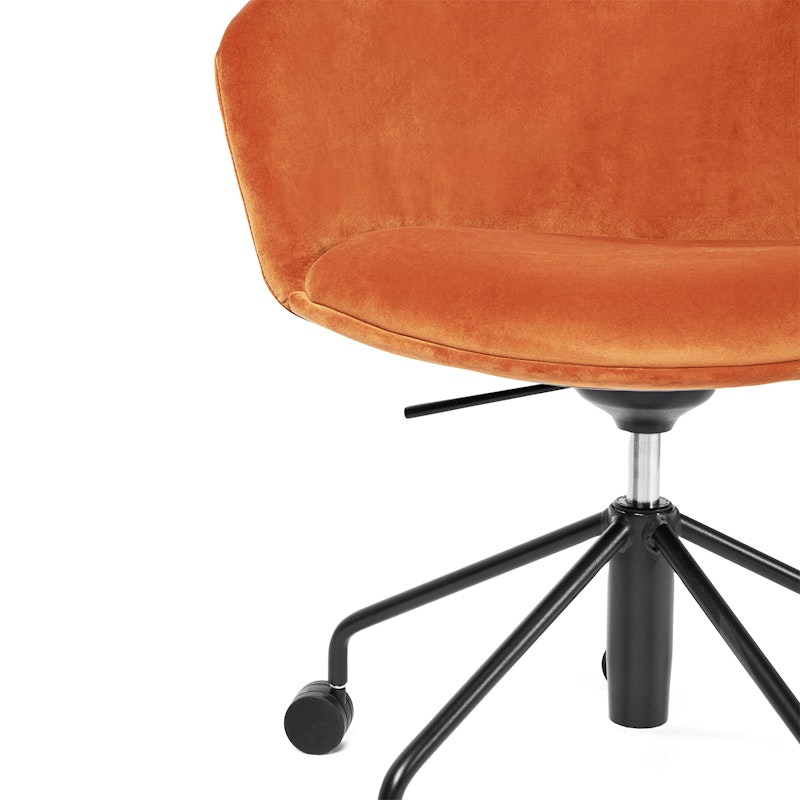 Terracotta Velvet Pitch Meeting Chair,Terracotta,hi-res image number 6