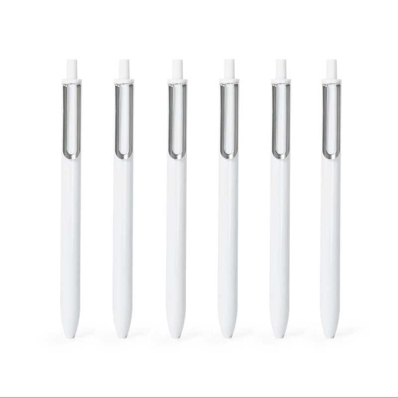 White Retractable Gel Luxe Pens, Set of 12,,hi-res image number 2